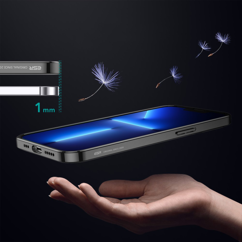 iPhone 13 Pro Project Zero Series Hülle TPU Bumper   Air Cushion Fallschutz - Transparent / Schwarz