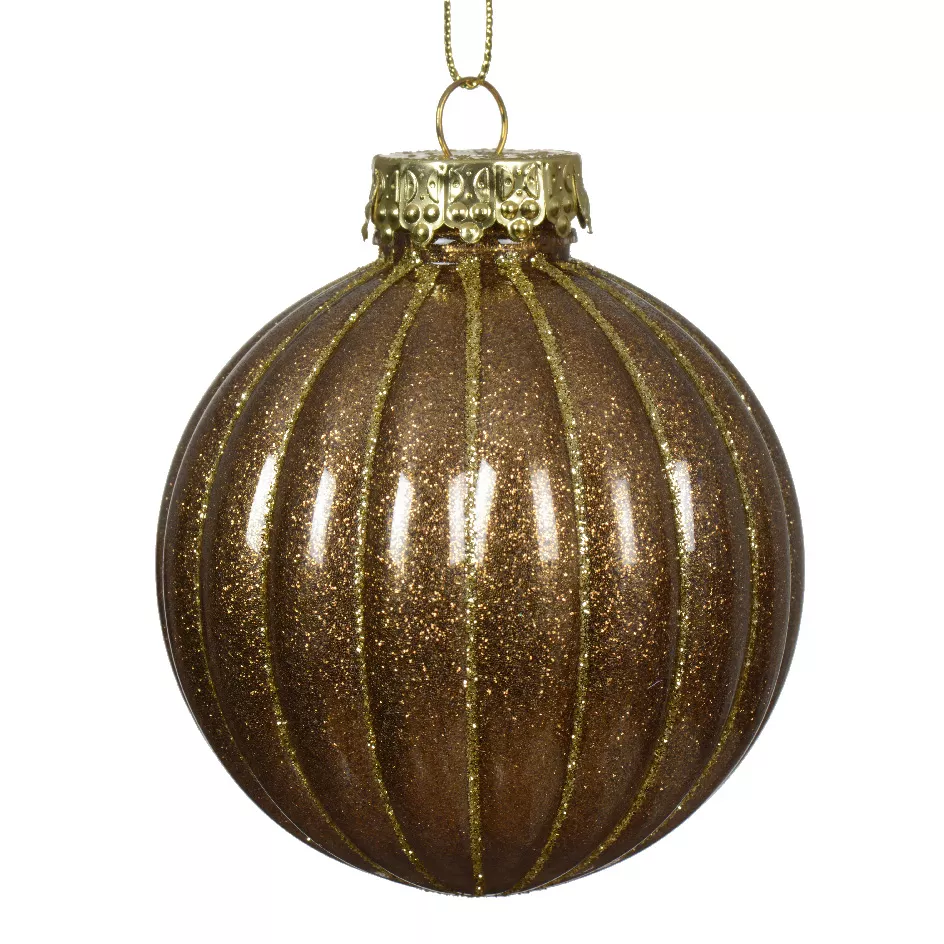 Lot de 12 boules de Noël (D80 mm) Magie Noix de pécan