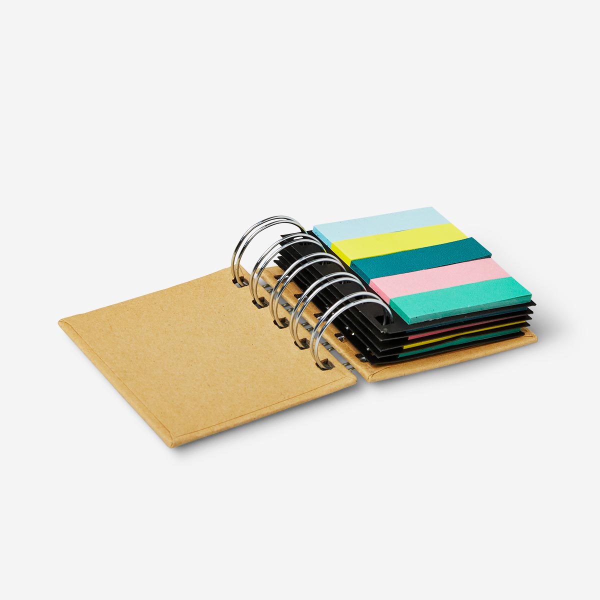 Sticky Memos-sæt med beige spiralindbinding