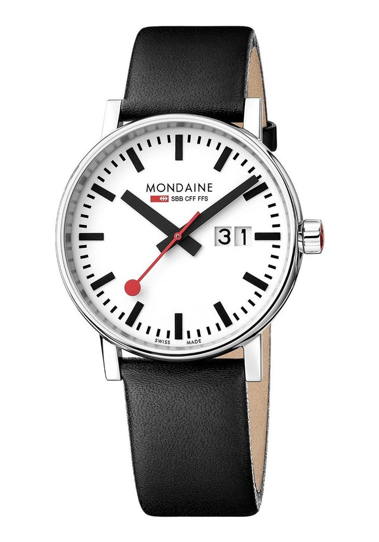 Mondaine SBB evo Armbanduhr Schwarz MSE.40210.LB