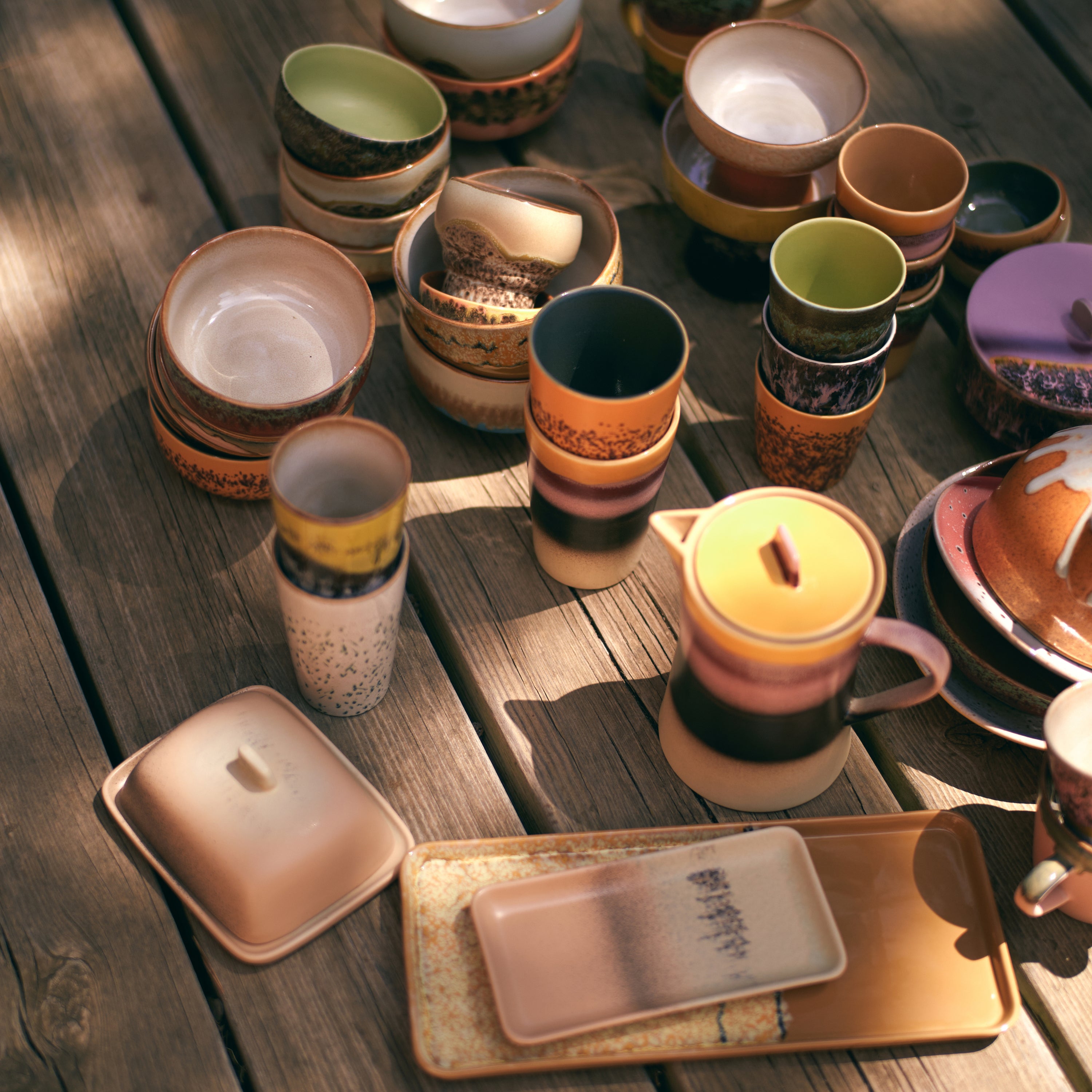 HKliving 70's Ceramics Botervloot - Breeze