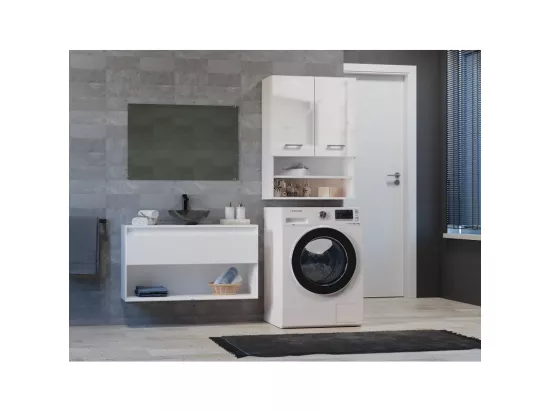Meuble pour lave-linge Champs MINI/DK BLANC BRILLANT