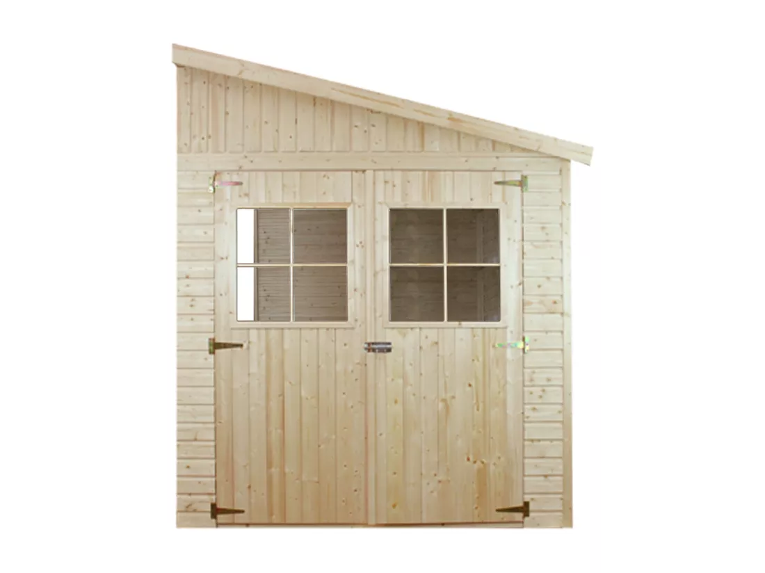 Abri de Jardin en Bois (sans paroi latérale) AVEC LES PLANCHERS IMPRÉGNÉ - 6 m2 - TIMBELA M339+M339G