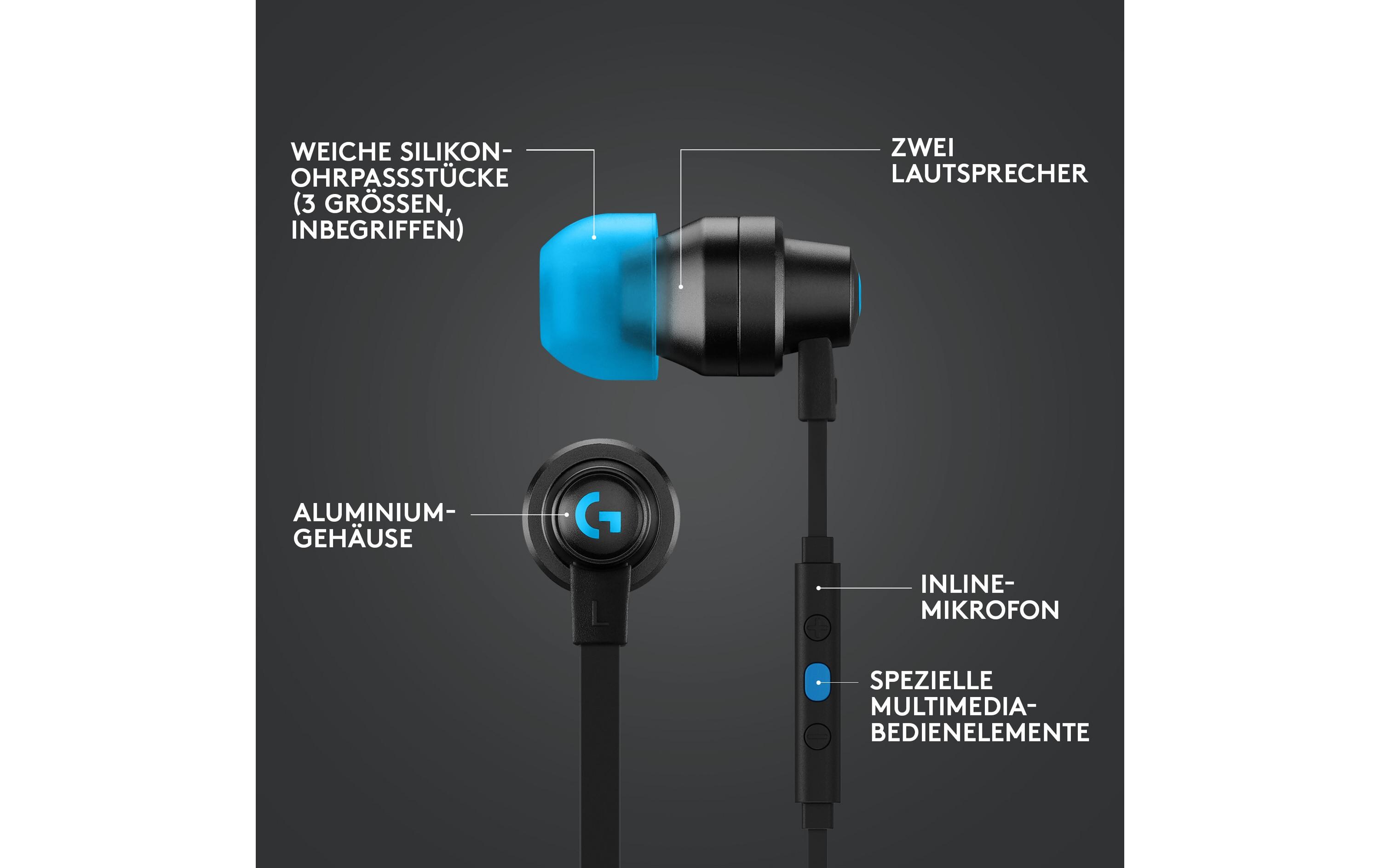 Headset G333 Gaming SchwarzGaming-Ohrhörer für klare Kommunikation auf PC, Konsolen und Mobilgeräten