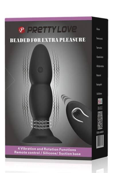 Pretty Love Anal Plug 4 Vibration and Rotation Analplugg med vibrator