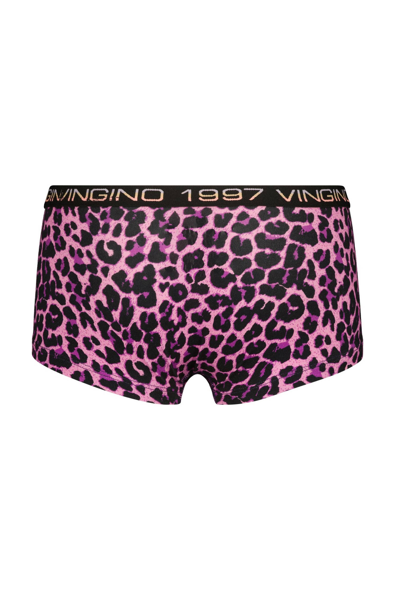 Vingino bh top + short Animal roze/zwart