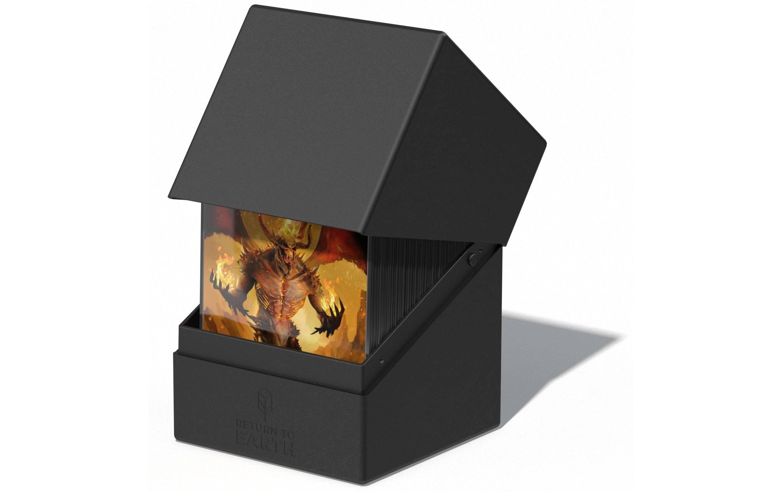 Kartenbox Return To Earth Boulder Deck Case 100+ SchwarzHochwertige Aufbewahrungsbox für Karten der Standardgrösse