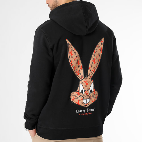 Sweat Capuche Angry Bugs Bunny Monogram Noir Beige