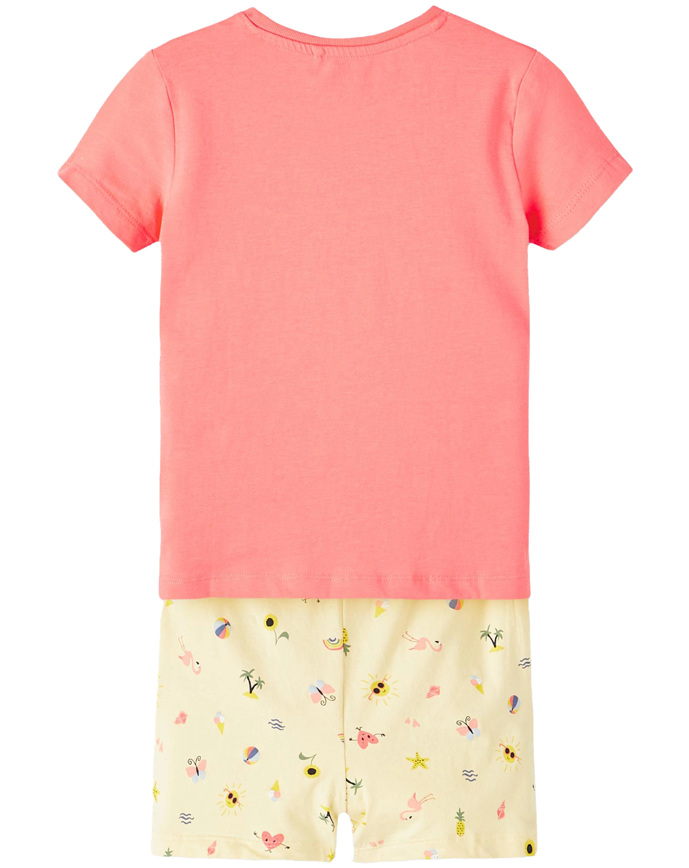 T-Shirt NMFZIGGIE mit Shorts in georgia peach