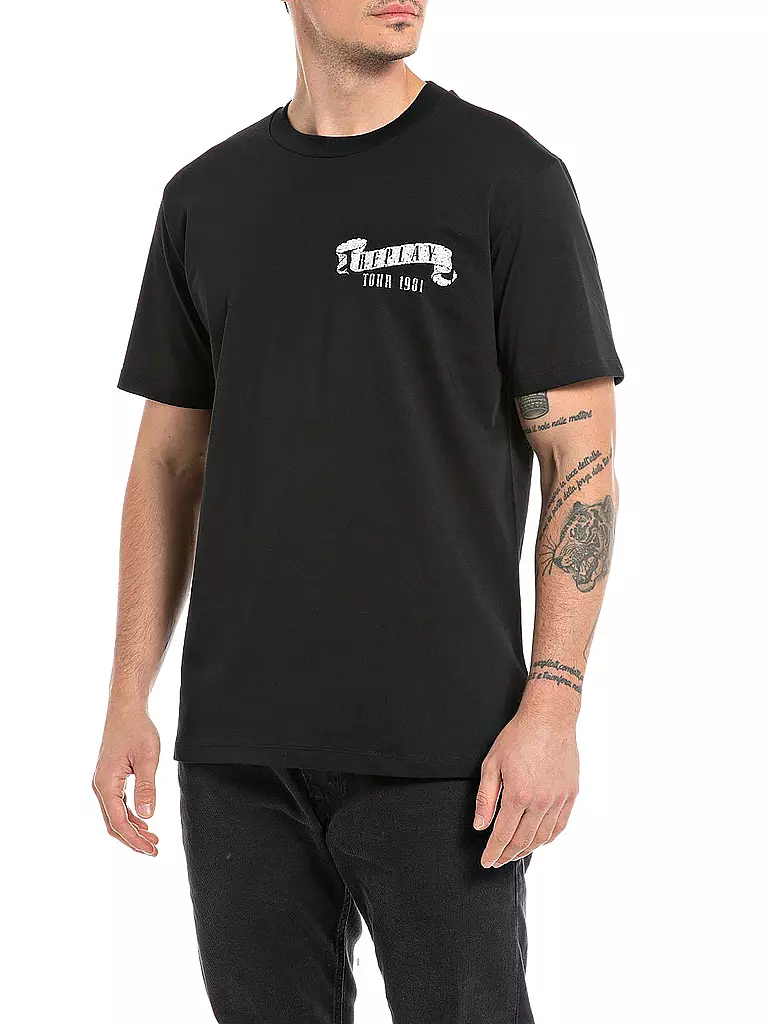 REPLAY T-Shirt schwarz