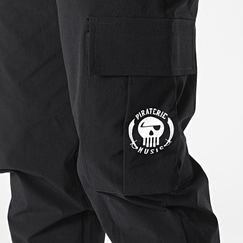 Pantalon Cargo Logo Noir Blanc