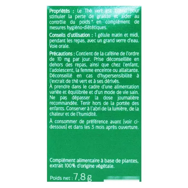 Naturactive Thé Vert Bio 30 gélules