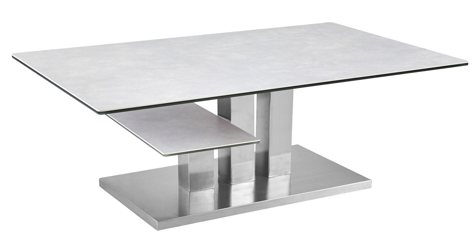 CASAVANTI Couchtisch 70 x 110 cm Edelstahl /Betonoptik