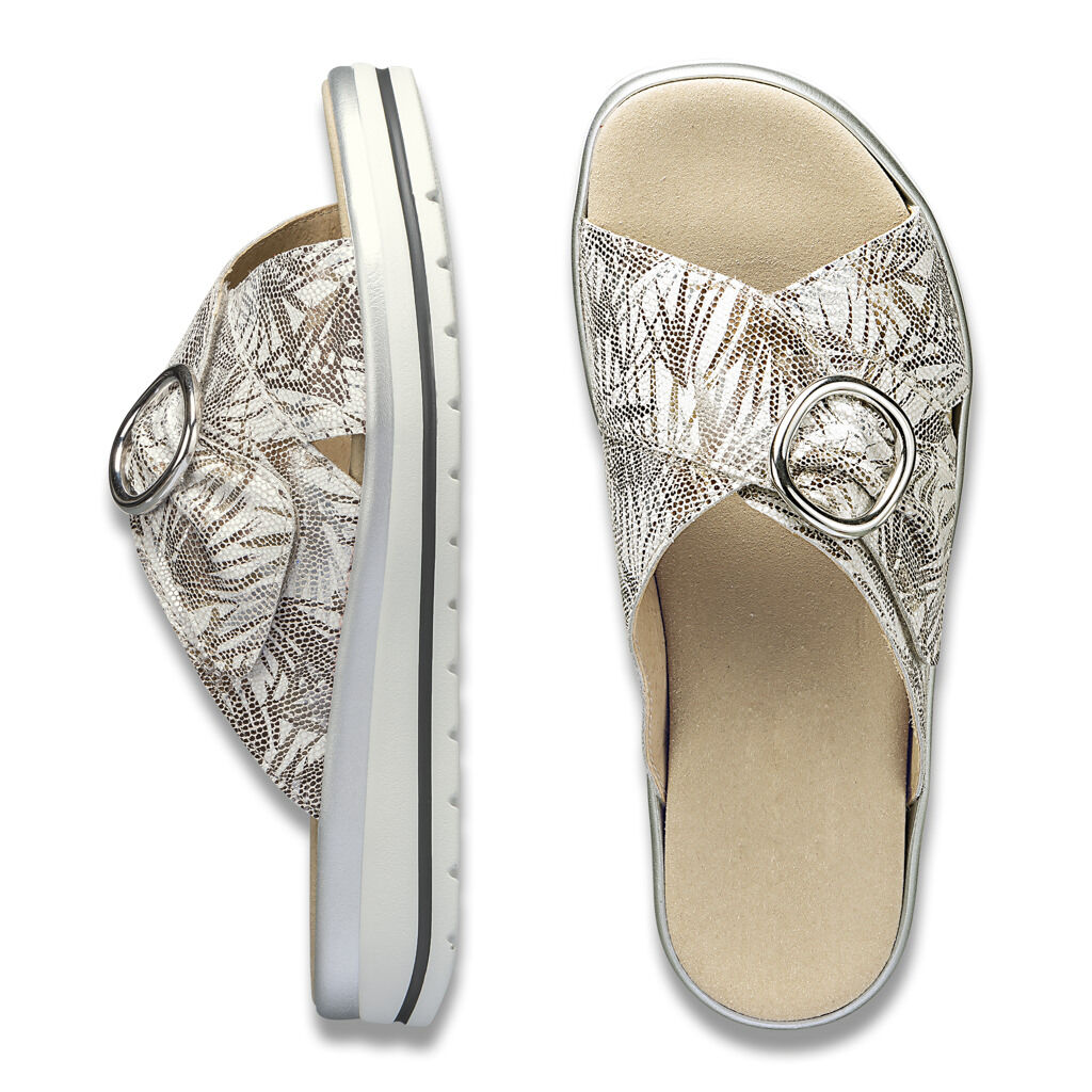 DAMEN - Pantolette ANETTE weiss-multicolor
