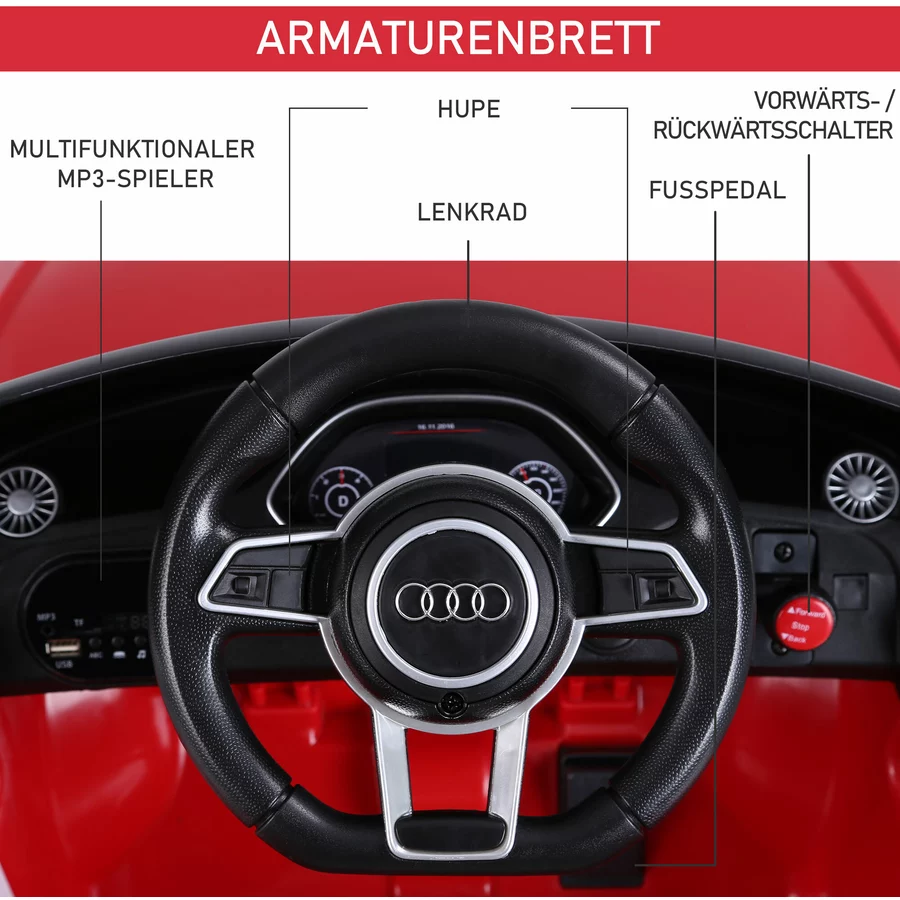 HOMCOM Kinder Elektroauto rot