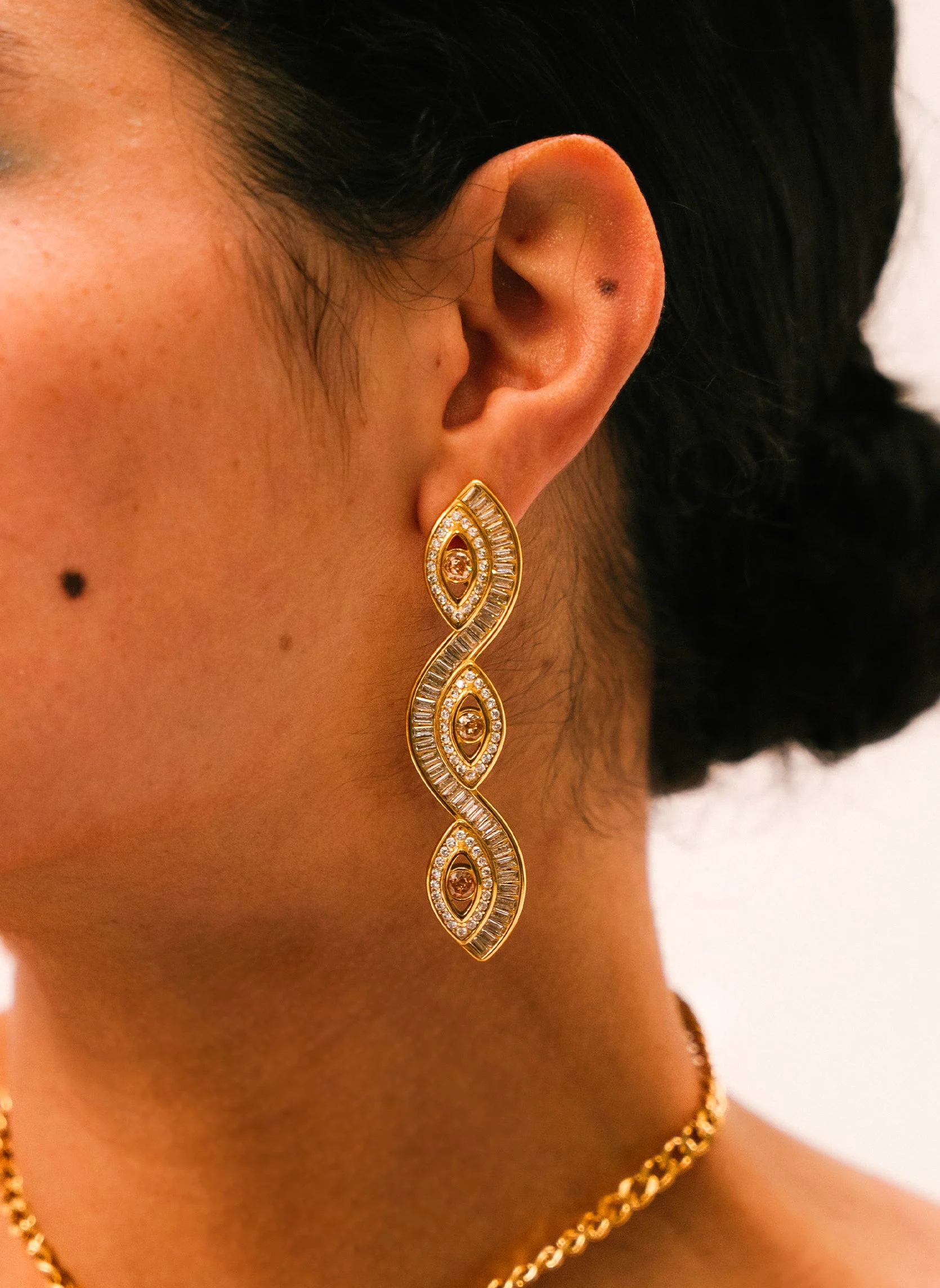 HATHOR - Boucles d'oreilles pendantes hathor | Rose