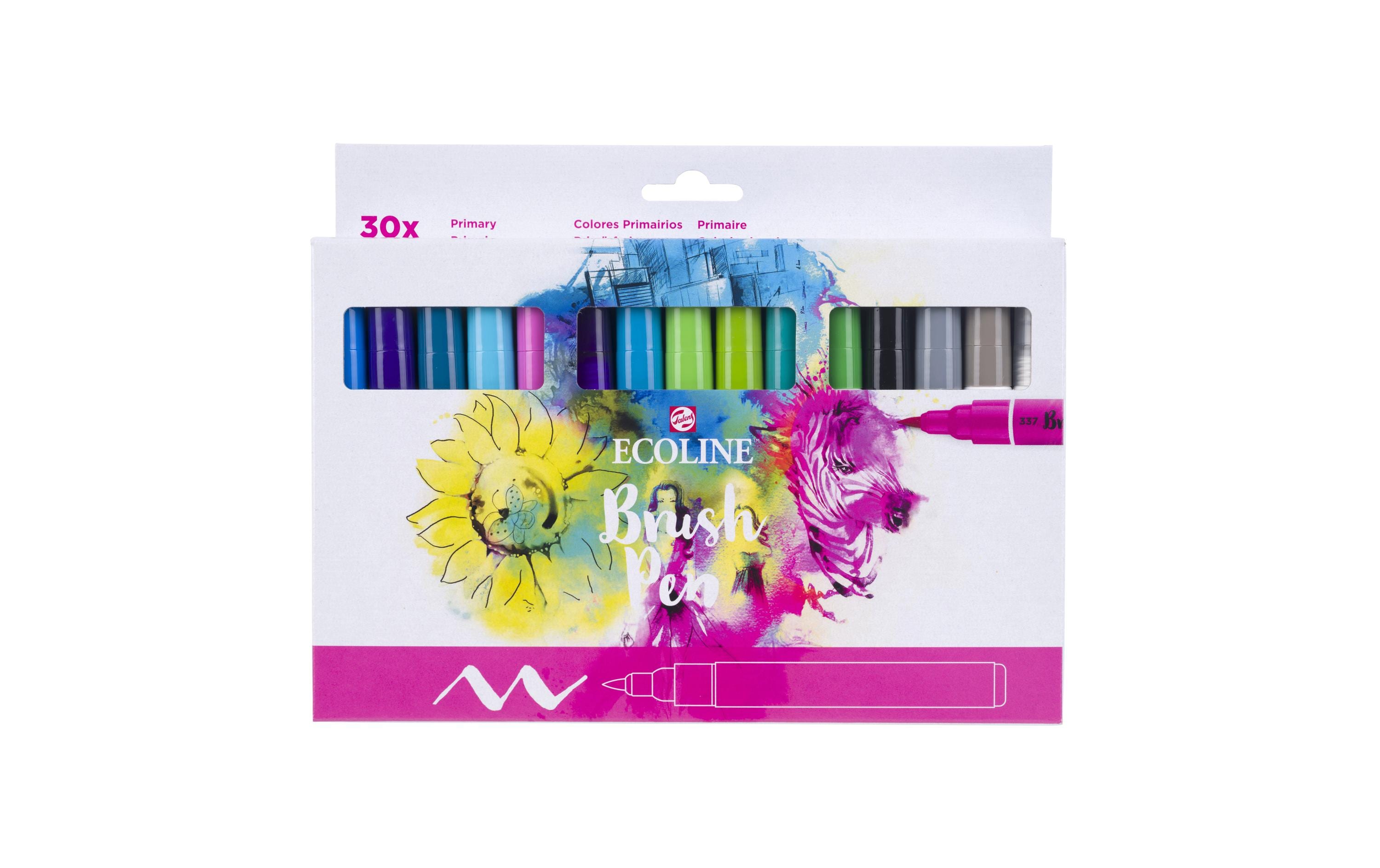 Brushpen Ecoline Basic 30er SetFlüssige Wasserfarbe im praktischen Brush Pen