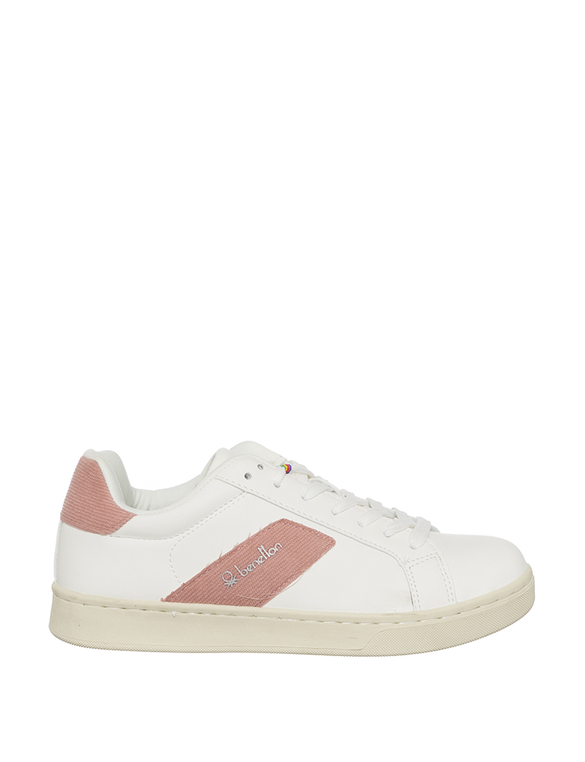White and Pink Women's Sneakers