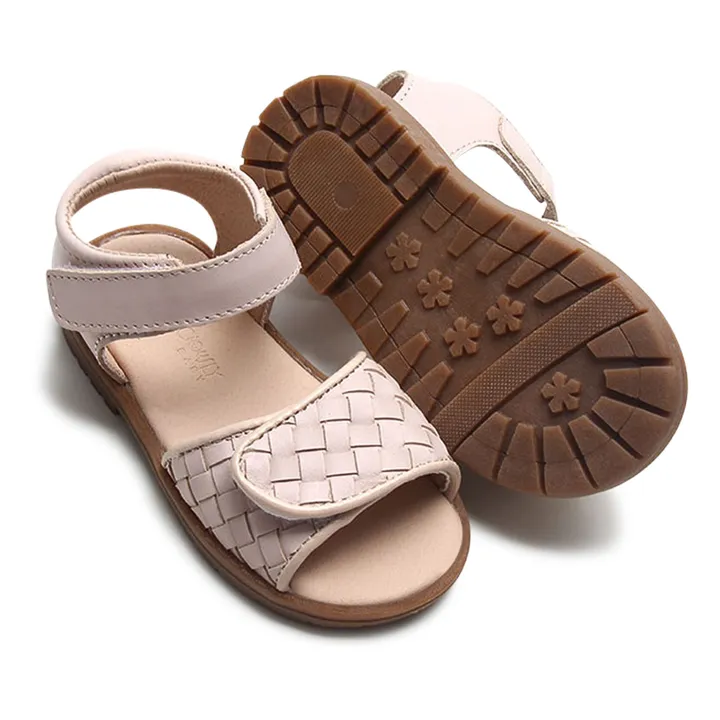 Consciously Baby Sandales Tissées Woven Cuir | Rose pâle