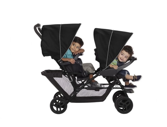 GRACO - Poussette double stadium duo noir/gris