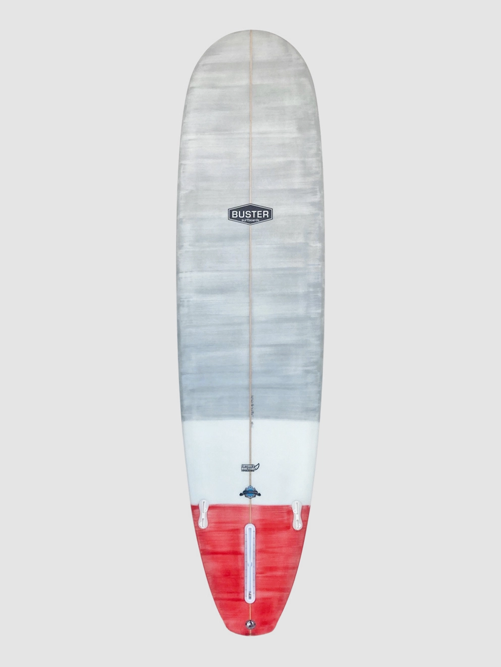 Buster 7'6 Mini Malibu Surfboard white/blue/black