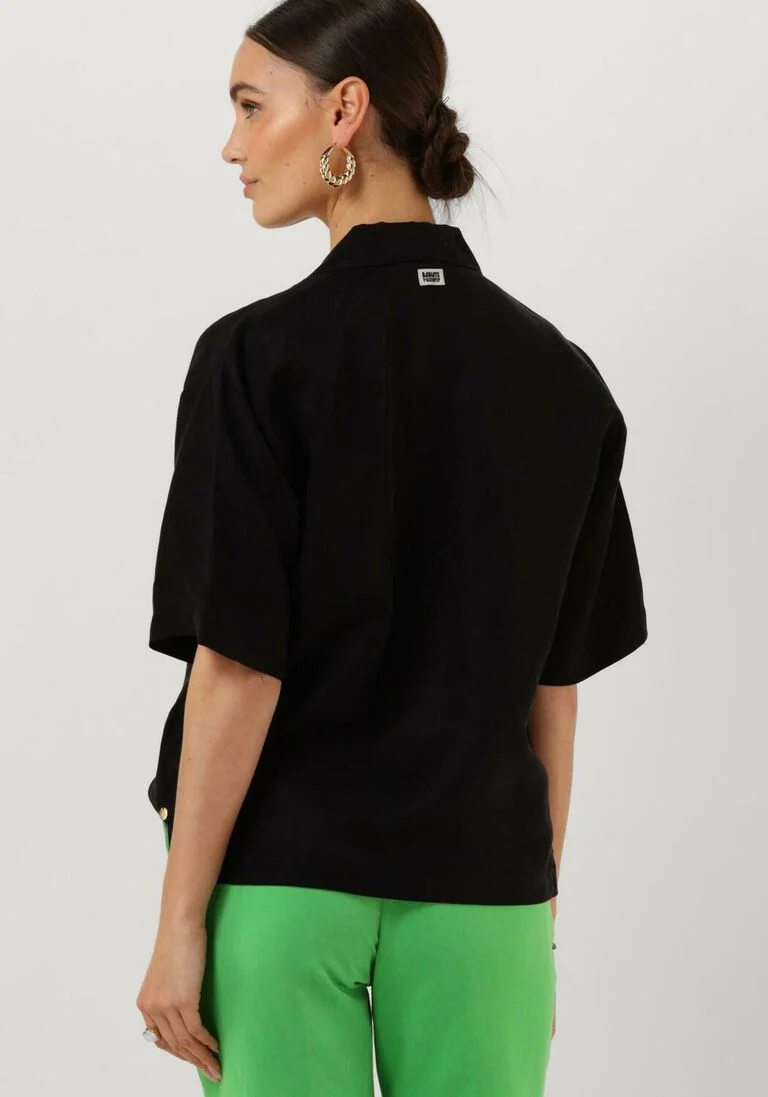 SCOTCH & SODA zwarte scotch & soda blouse camp shirt