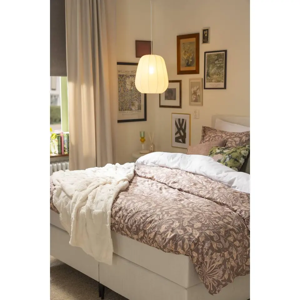 Hanglamp Fenne - wit metaal - E27 - 150xØ35 cm