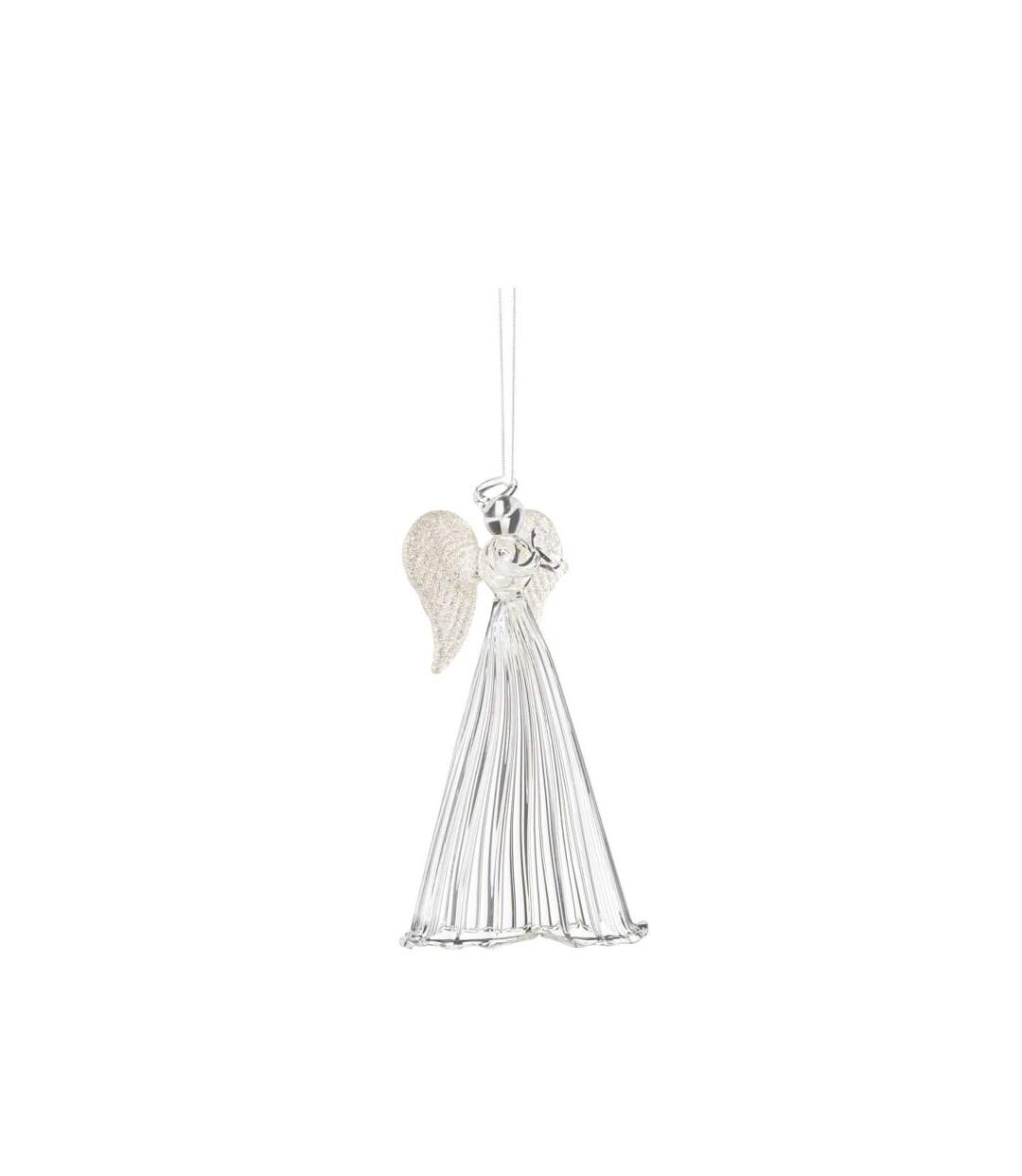 Paris Prix - Lot De 4 Sujets De Noël ange 15cm Transparent