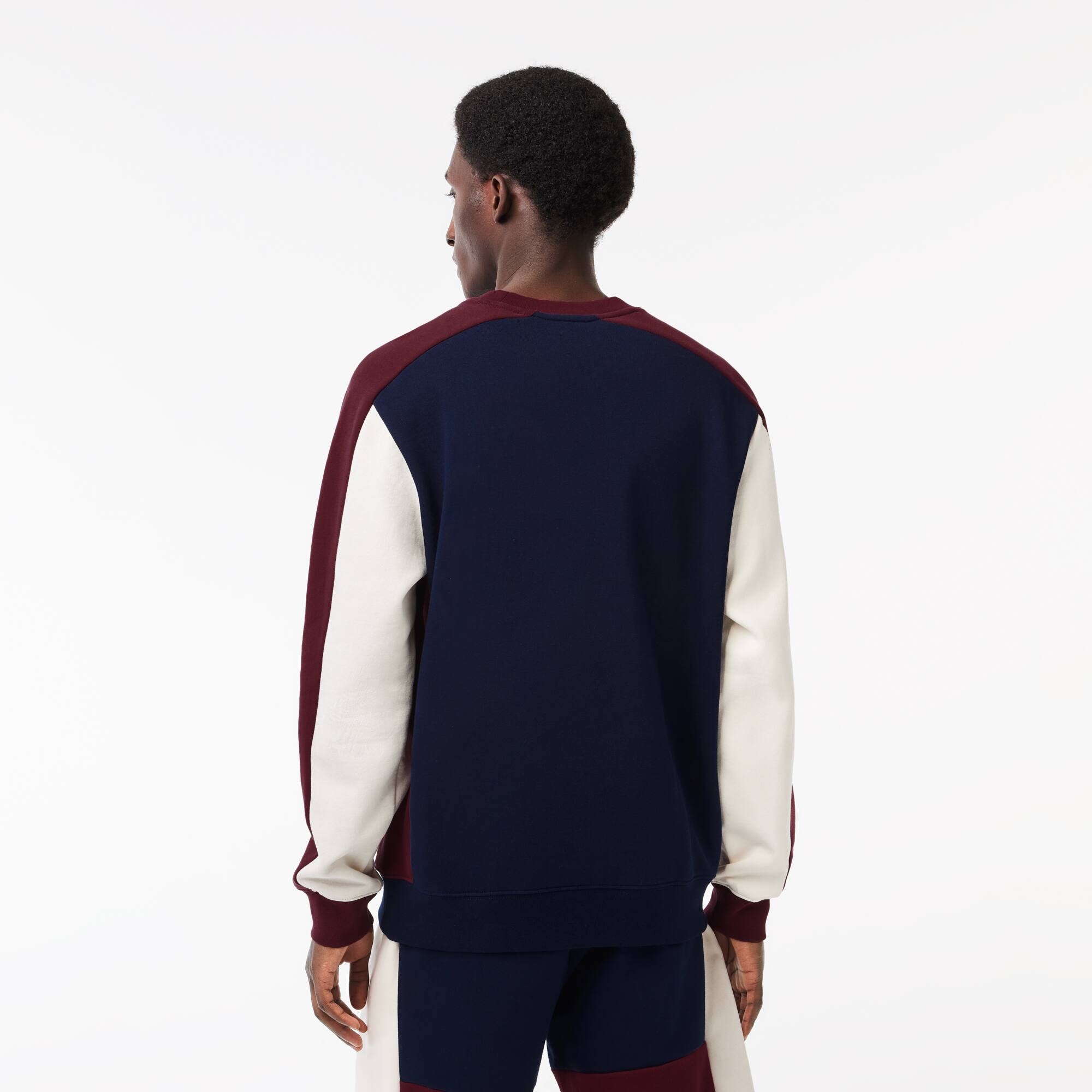 Jogger Sweatshirt aus aufgerautem Fleece mit Colourblock Sweatshirts - Blau - Lacoste - Herren