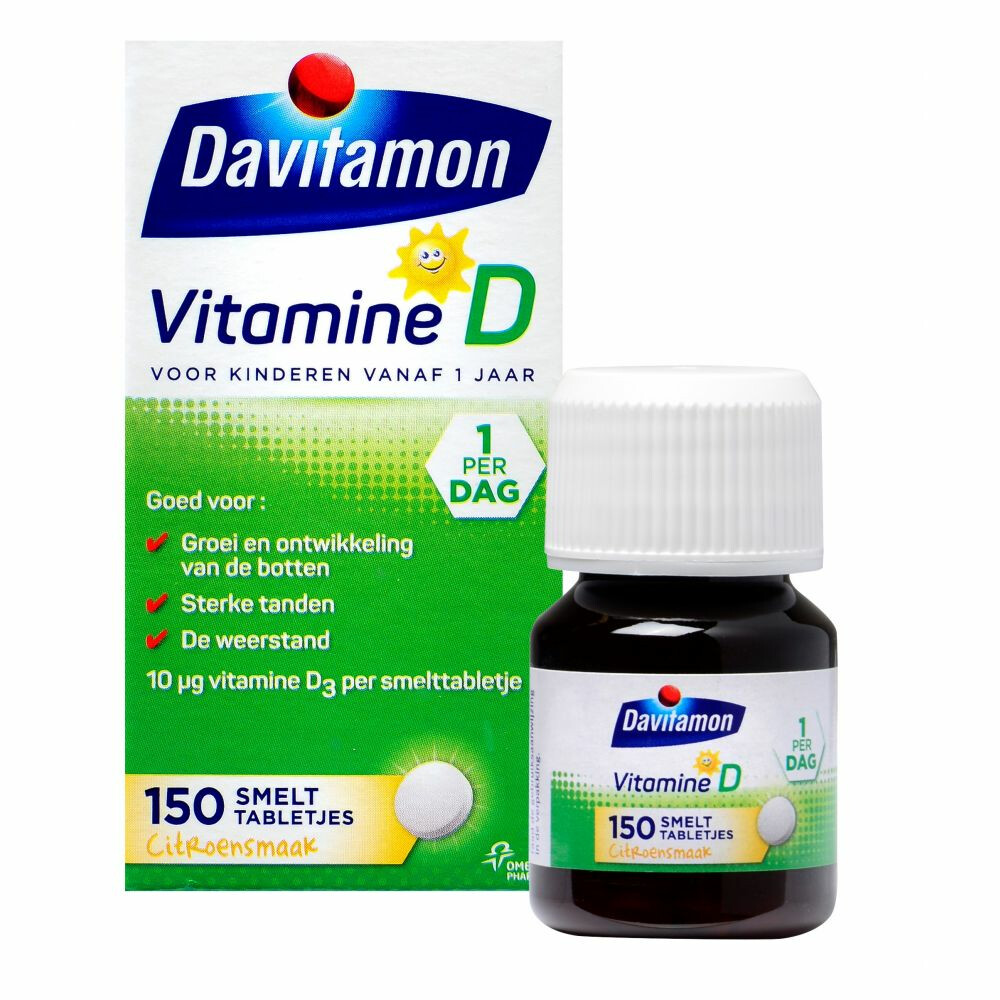 2x Davitamon Vitamine D Kind150 smelttabletten