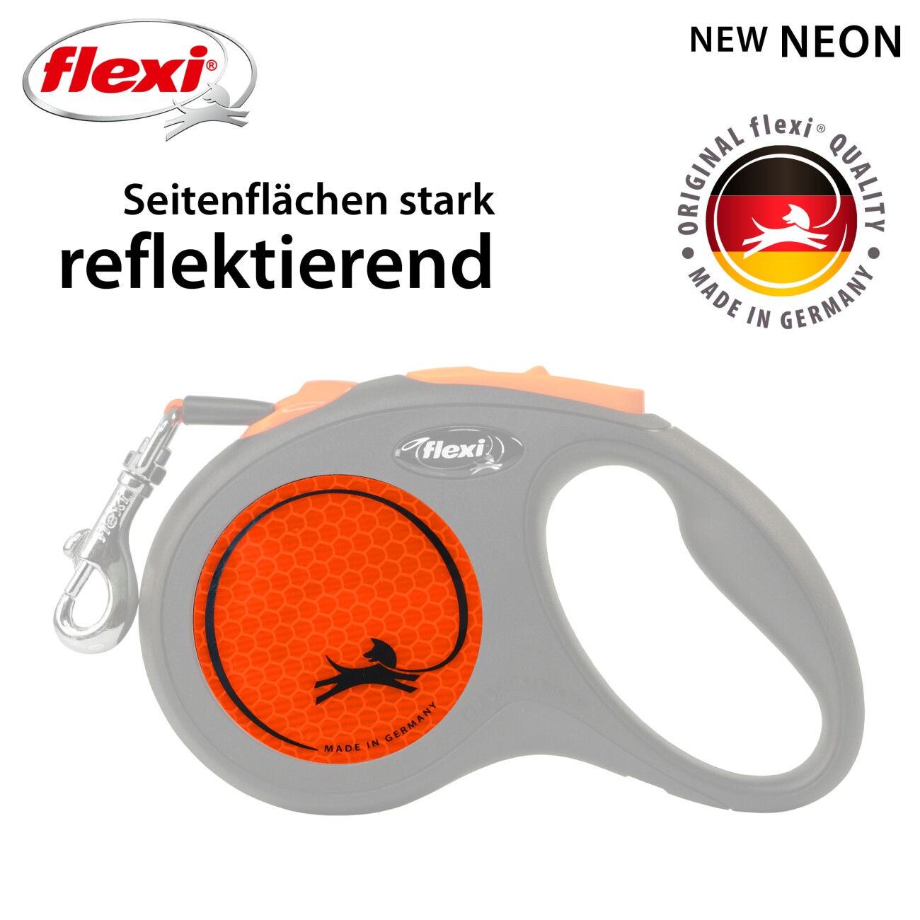 Flexi New Neon Gurt orange S