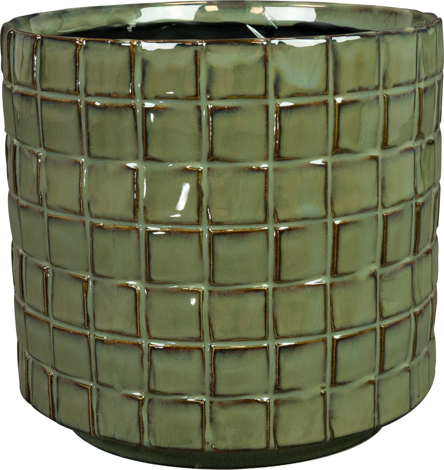 TS bloempot Stian groen D 18 H 17 cm