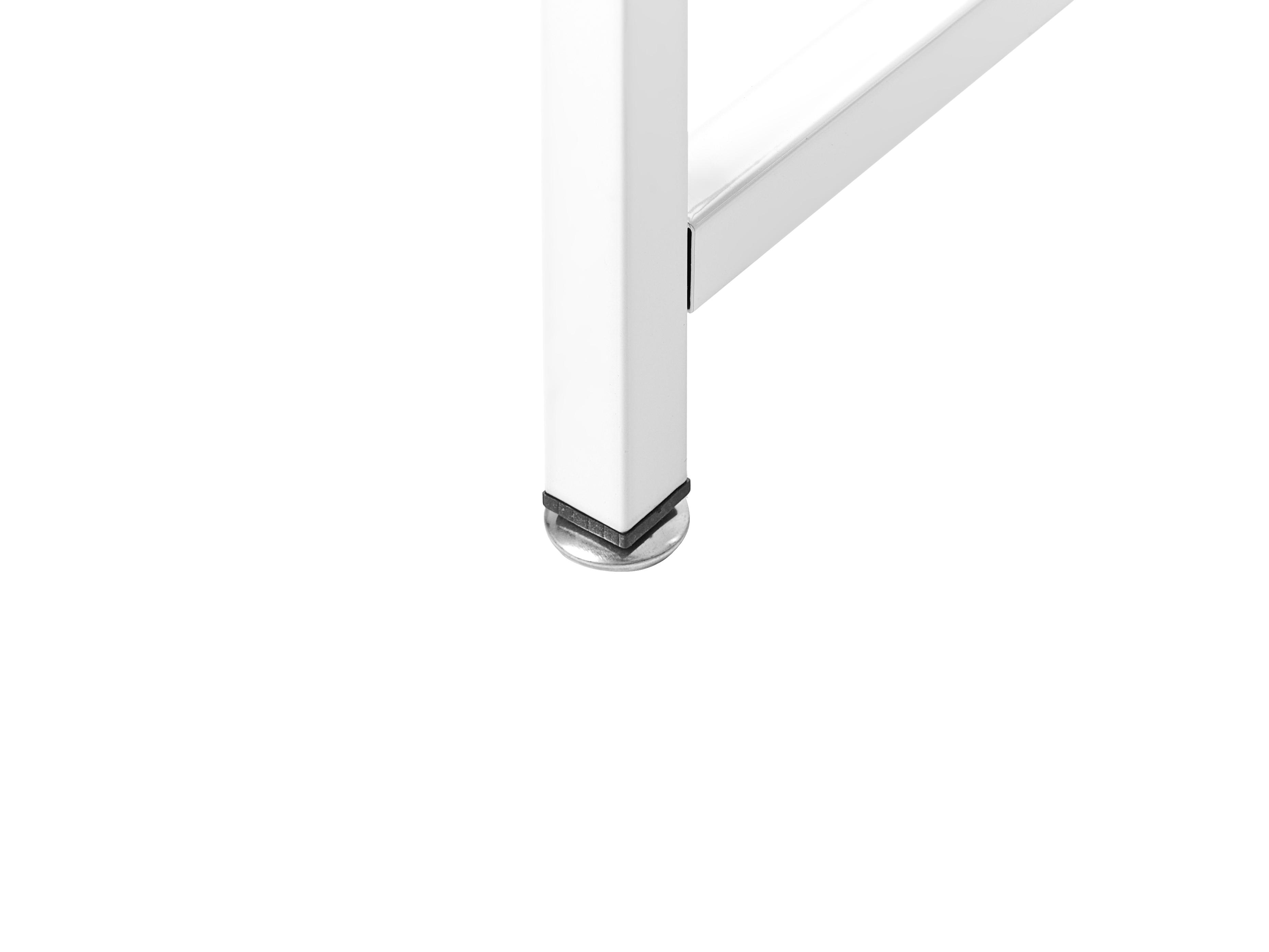 Hoekbureau TACONY Wit 180 cm 140 cm met opbergruimte