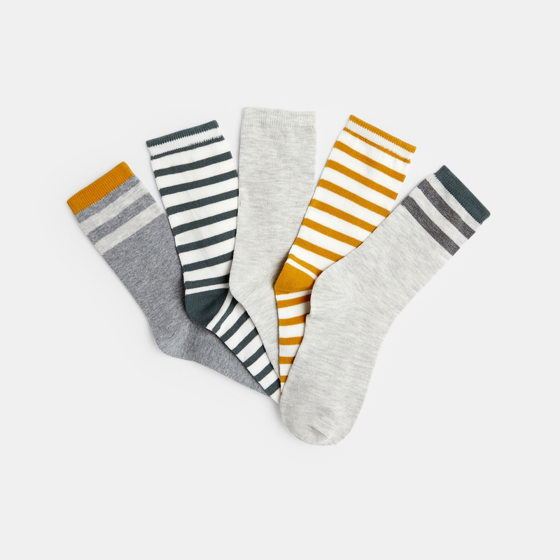 Chaussettes rayées multicolores Garçon