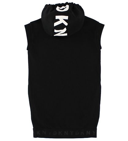 DKNY Kjole m. H?tte - Sort m. Print