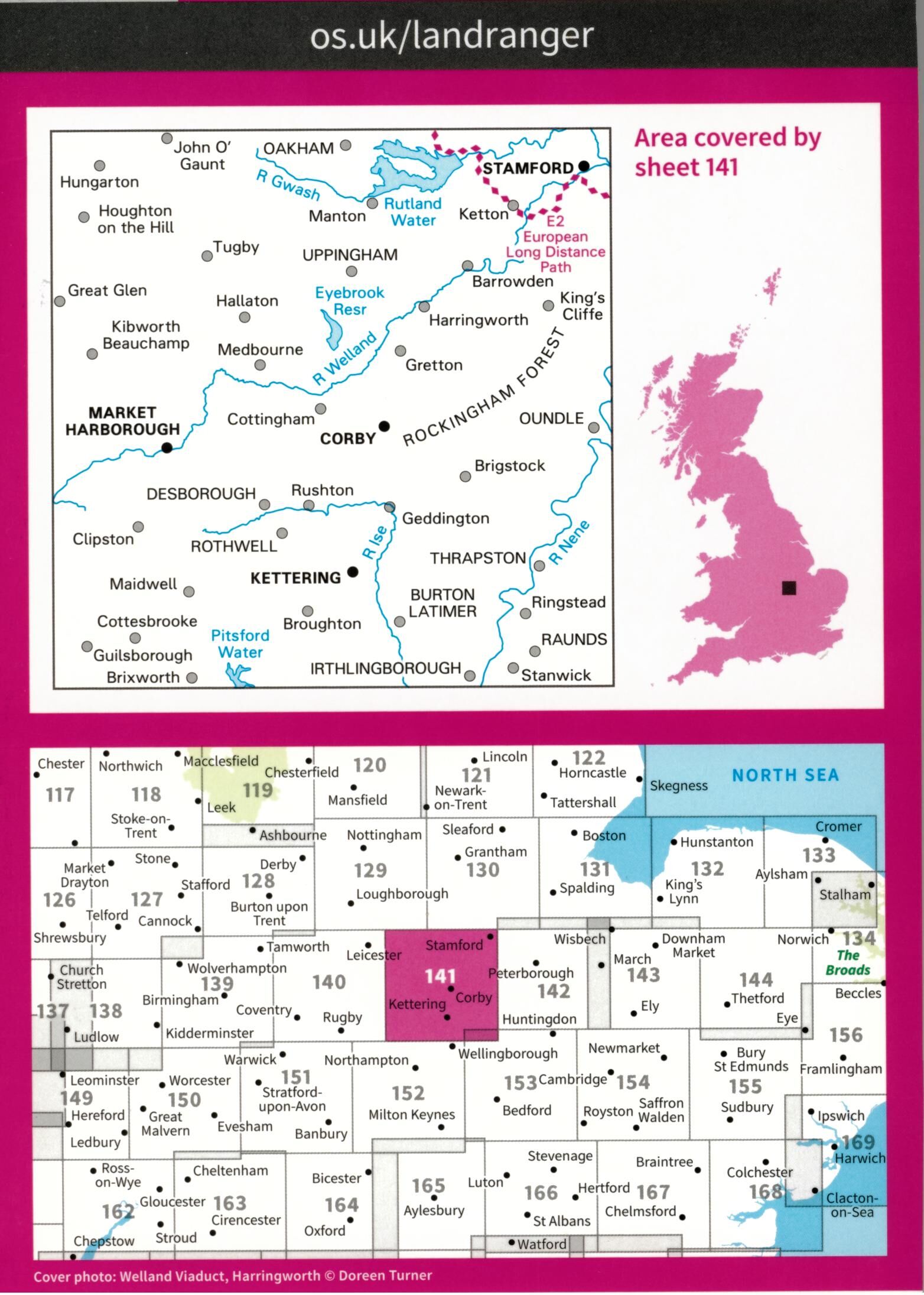 ORDNANCE SURVEY - 141 GB KETTERING CORBY 1 50 000
