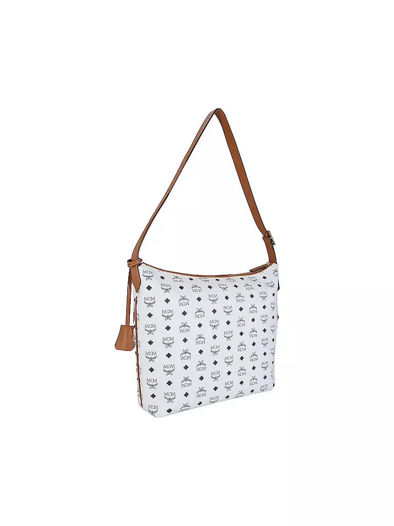 MCM Ledertasche - Hobo AREN Large  weiss