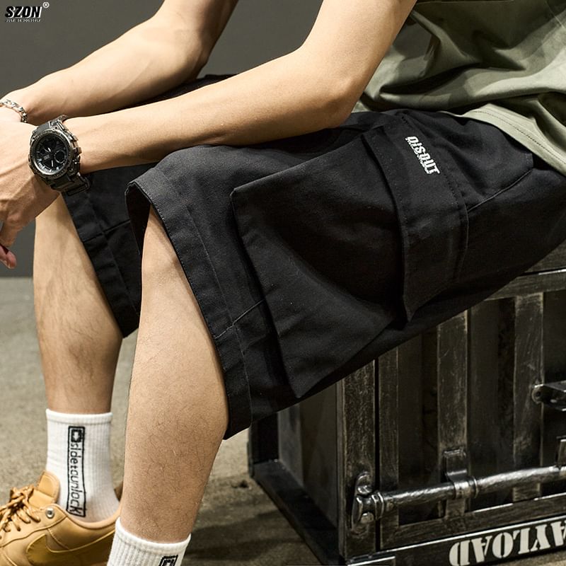 Redsinc - Mid Rise Plain Cargo Shorts