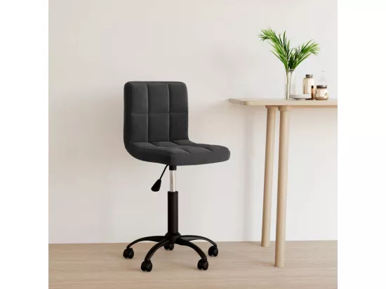 Chaise pivotante de bureau Noir Velours