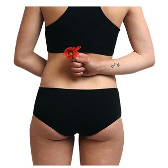 Shorty menstruel - Nina - Flux moyens  - Rouge