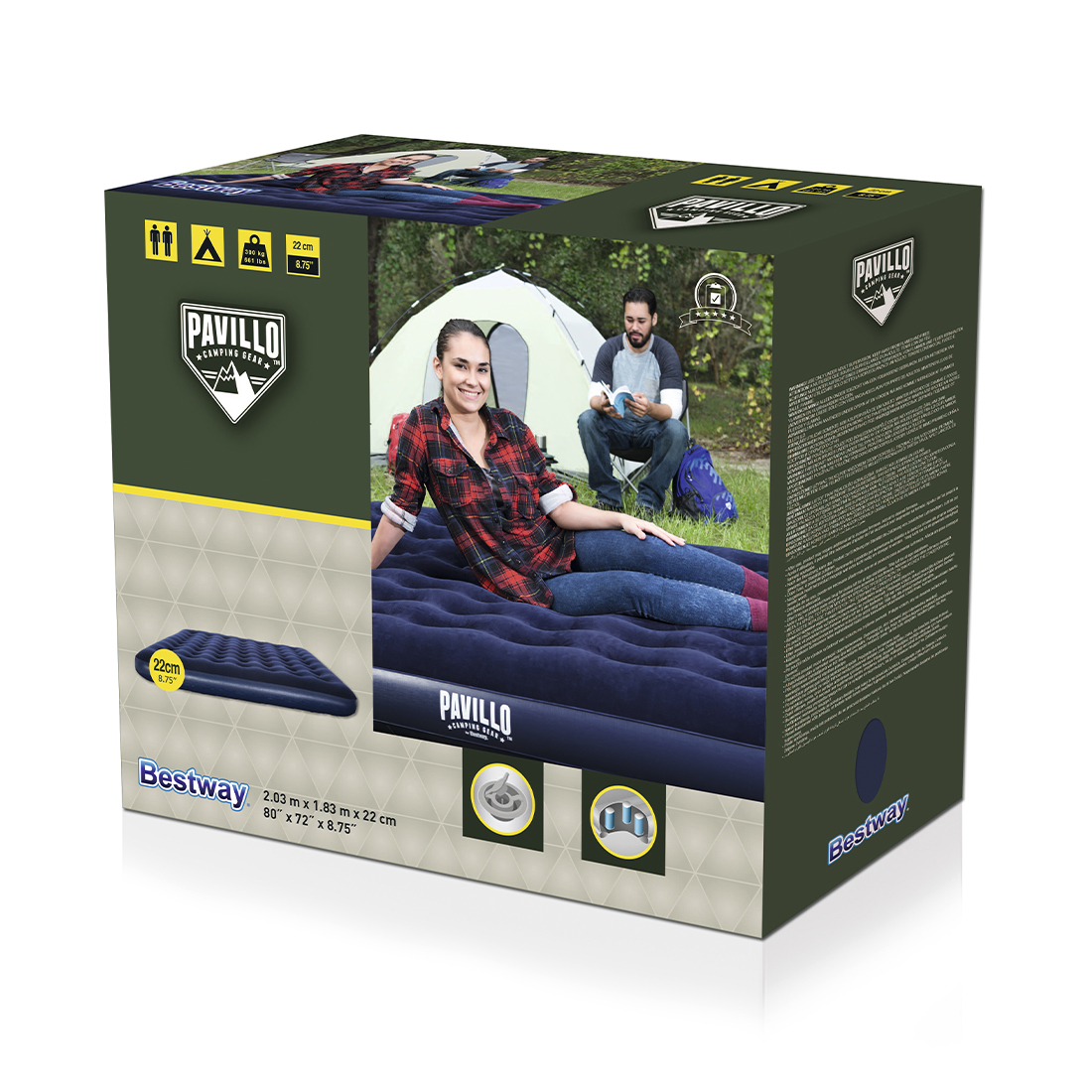 Bestway Pavillo Luftbett 203x183x22cm