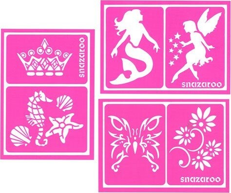 Ansigtsmaling Skabeloner - Pige - 6 Stk - Snazaroo