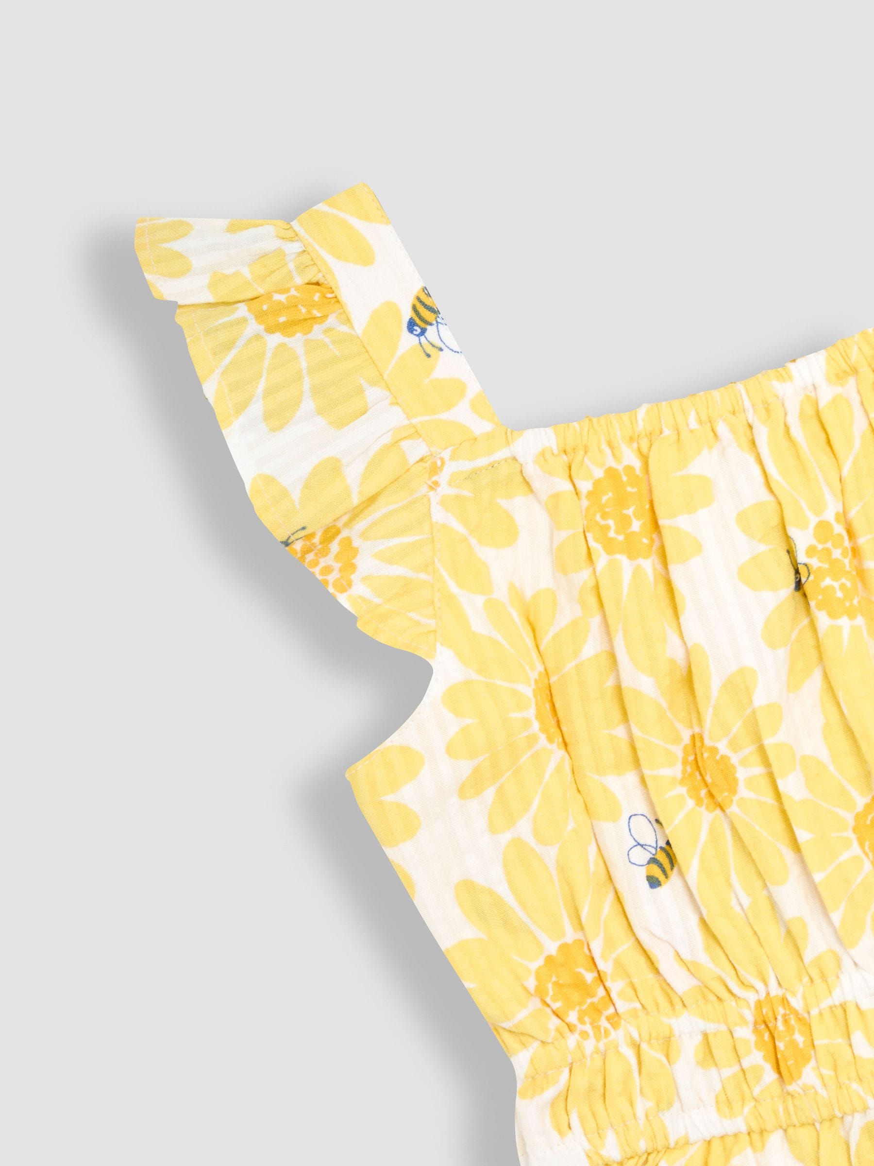 Jojo Maman Bébé jumpsuit met ruchemouwtjes