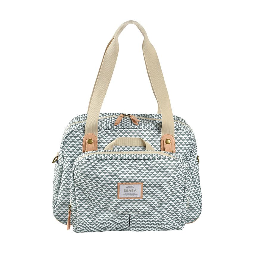 Sac à langer Genève II Play Print Sage Green - Ecru