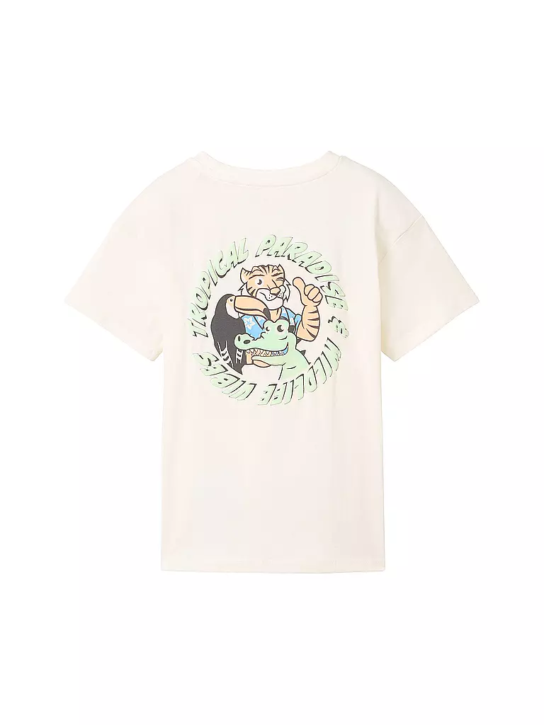 TOM TAILOR Jungen T-Shirt Oversized Fit weiss