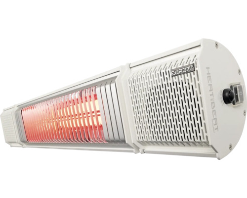Eurom Heat&Beat terrasverwarmer, wit, 2000 watt, IP 65 (stofdicht en beschermd tegen waterstralen)