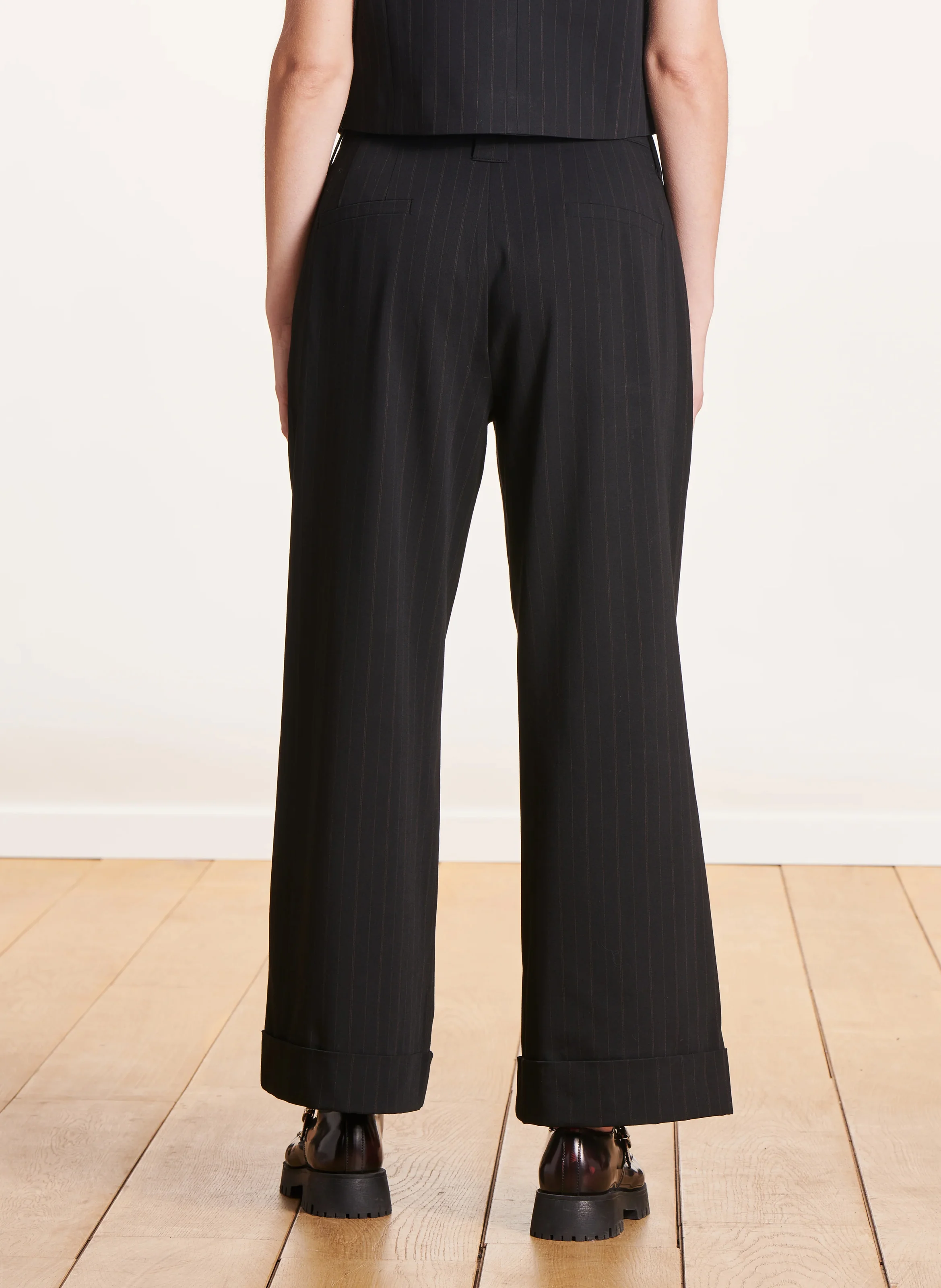 Pantalon large rayé | Multicolore