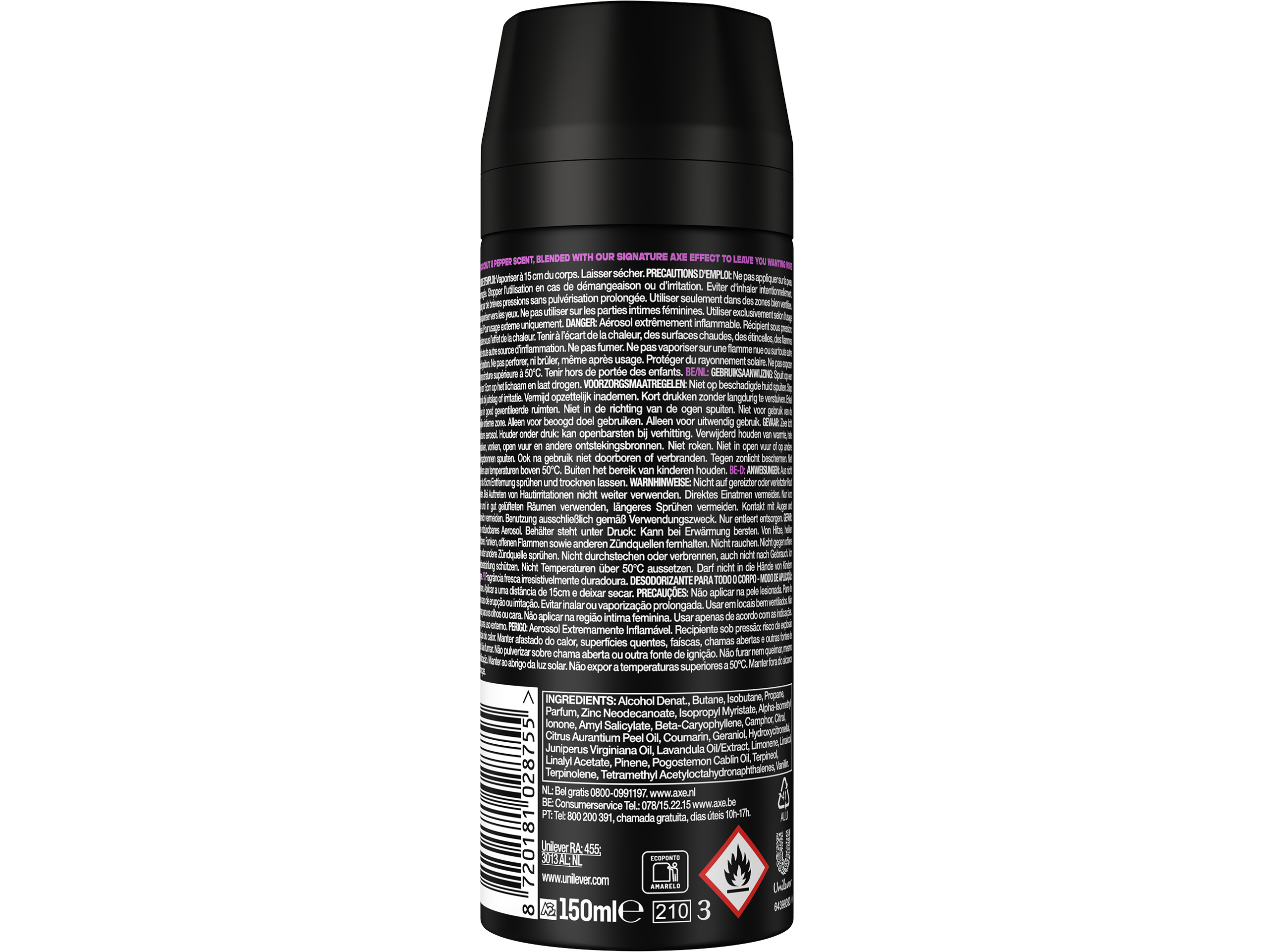 DEO AXE SPRAY AERO EXCITE 150ML