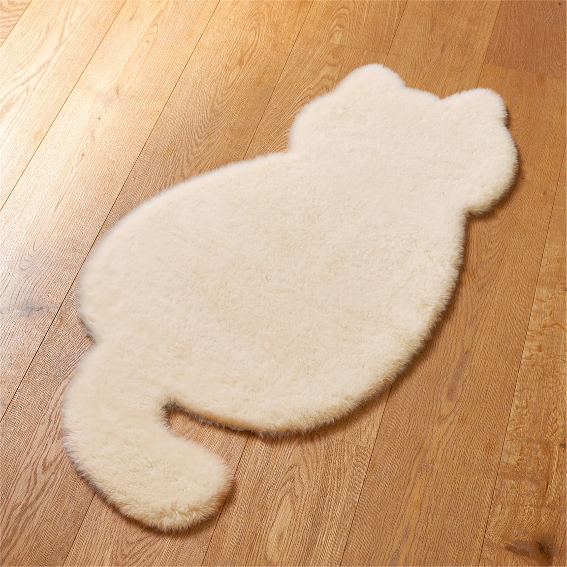 Tapis tout doux chat blanc