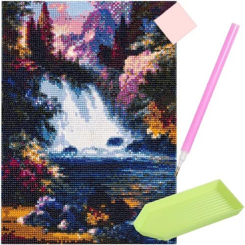 Diamond Painting / DIY 5D Diamantmålning - 30x40cm - Vattenfall